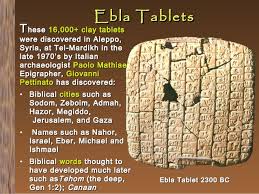 Ebla tablets with info