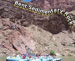 Bent sedimentary rock layer