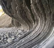 rock layer in waves